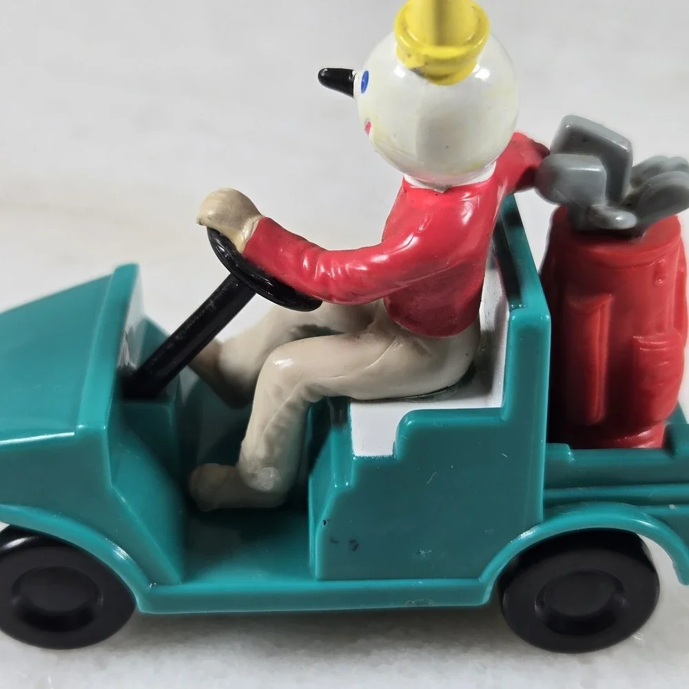 Vintage 2000 Jack in the Box Jack in Golf Cart Toy Advertising Mascot Free Wheel